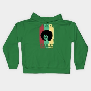 Pride Latina Afro Queen hispanic columbian gift present Kids Hoodie